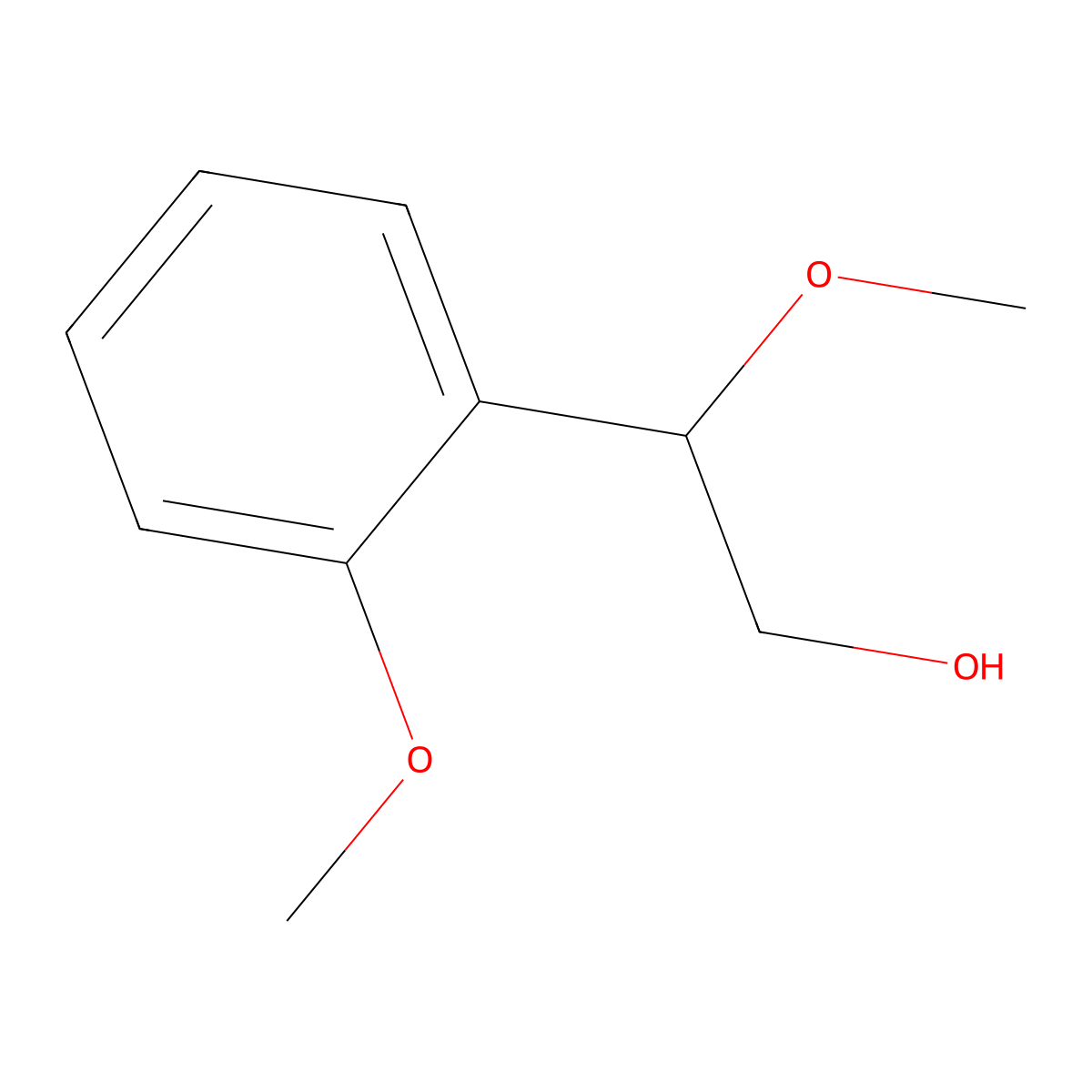 2-Methoxy-2-(2-methoxyphenyl)ethanol molecular structure, CAS 1779955-32-6