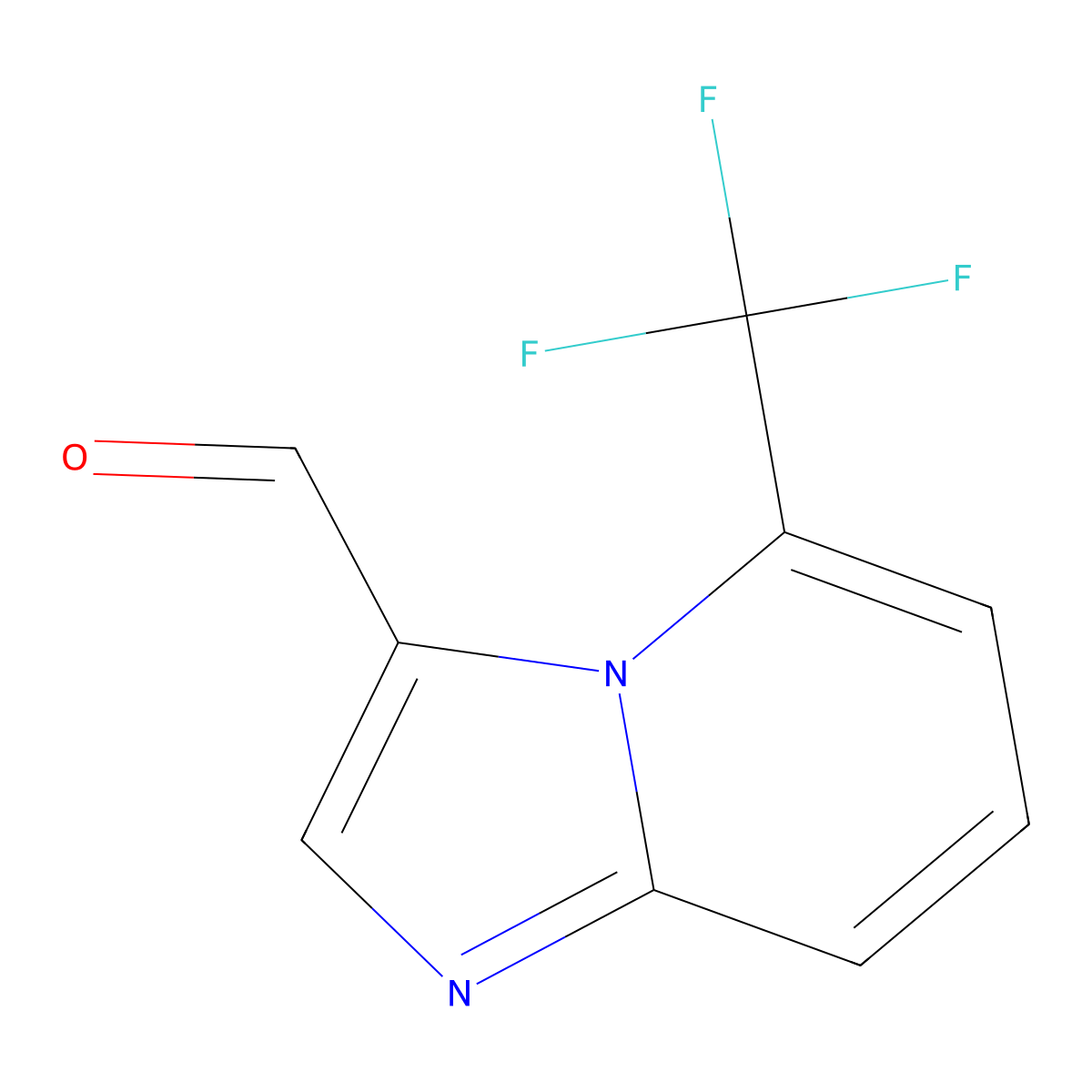 5-(Trifluoromethyl)imidazo[1,2-a]pyridine-3-carbaldehyde molecular structure, CAS 1779963-42-6