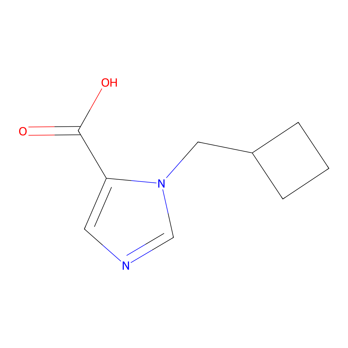 1-(Cyclobutylmethyl)-1H-imidazole-5-carboxylic acid molecular structure, CAS 1779968-68-1