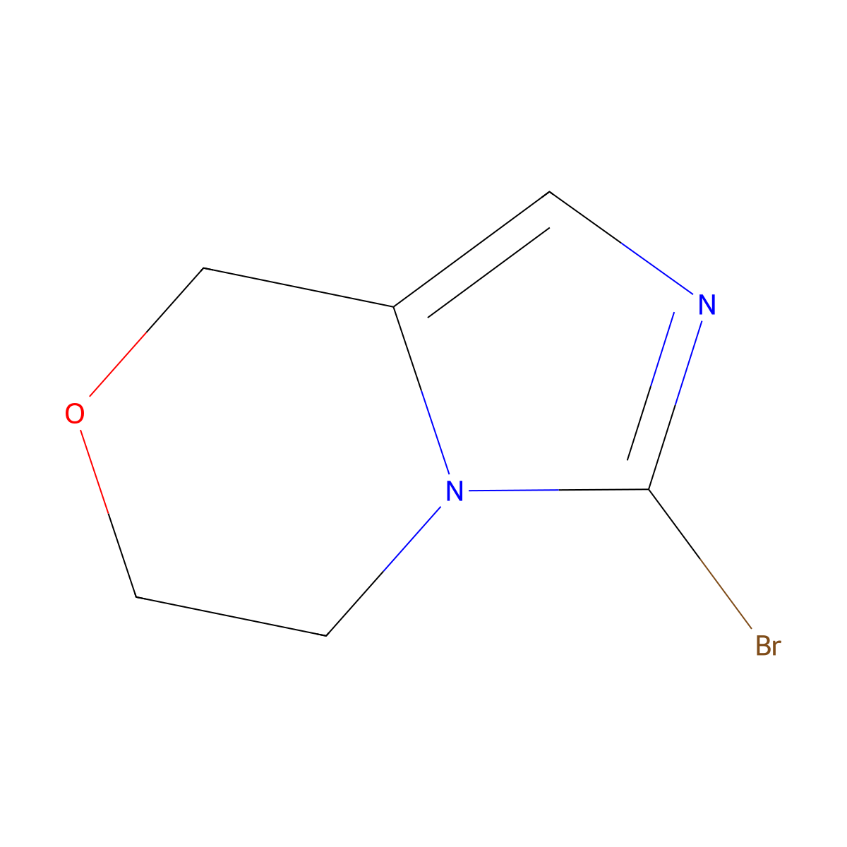 3-bromo-5H,6H,8H-imidazo[4,3-c][1,4]oxazine molecular structure, CAS 1779970-02-3