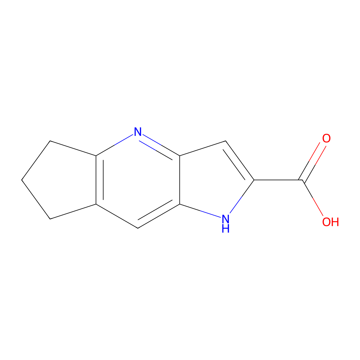1,5,6,7-Tetrahydrocyclopenta[b]pyrrolo[2,3-e]pyridine-2-carboxylic acid molecular structure, CAS 1779974-74-1