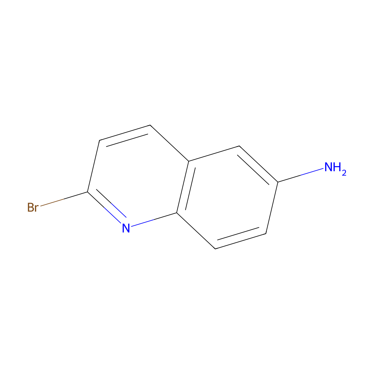 2-Bromoquinolin-6-amine molecular structure, CAS 1779979-92-8