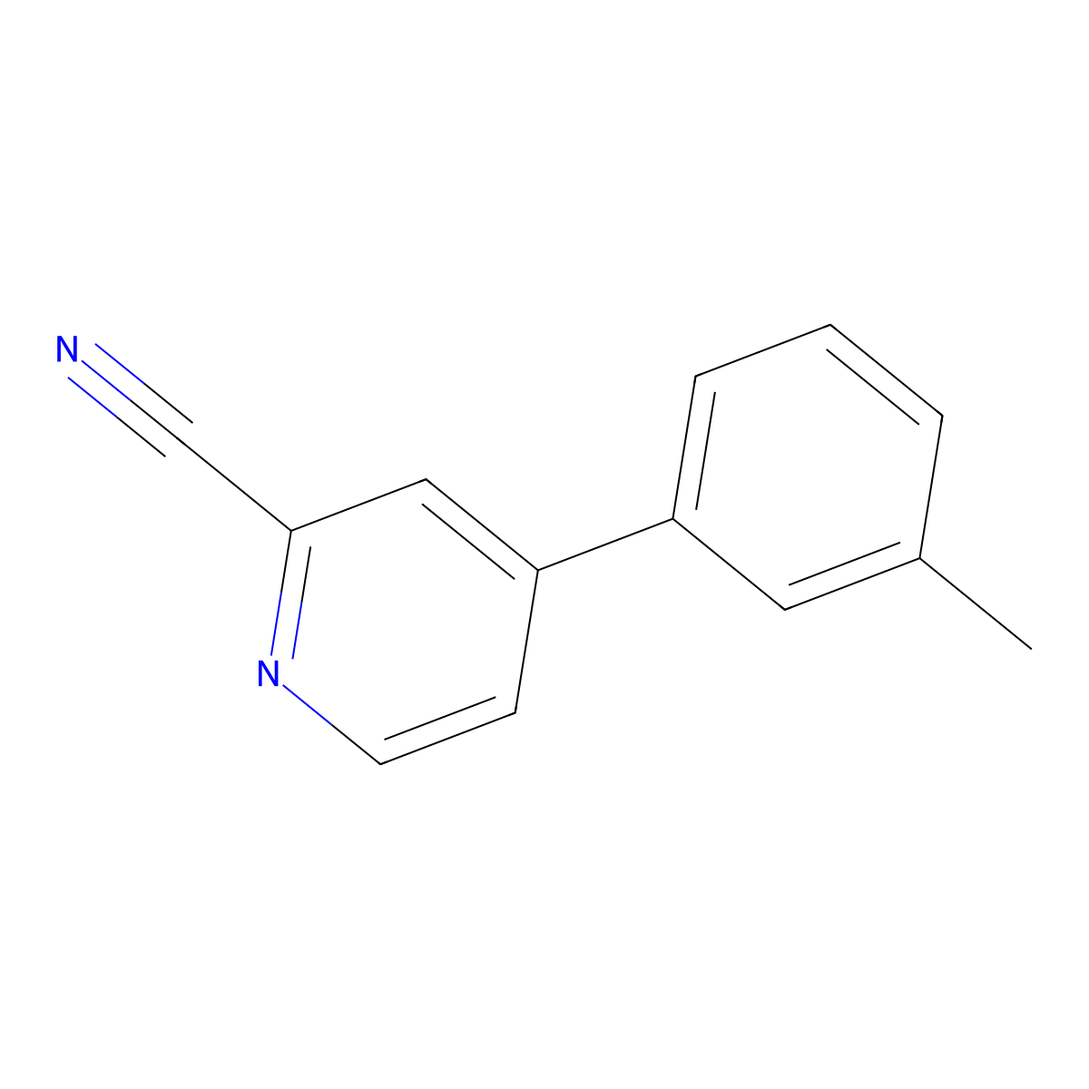 4-(m-Tolyl)picolinonitrile molecular structure, CAS 1779987-80-2