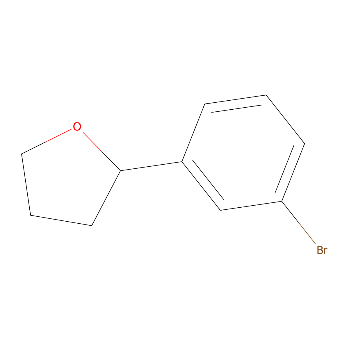 2-(3-Bromophenyl)oxolane molecular structure, CAS 1779996-51-8