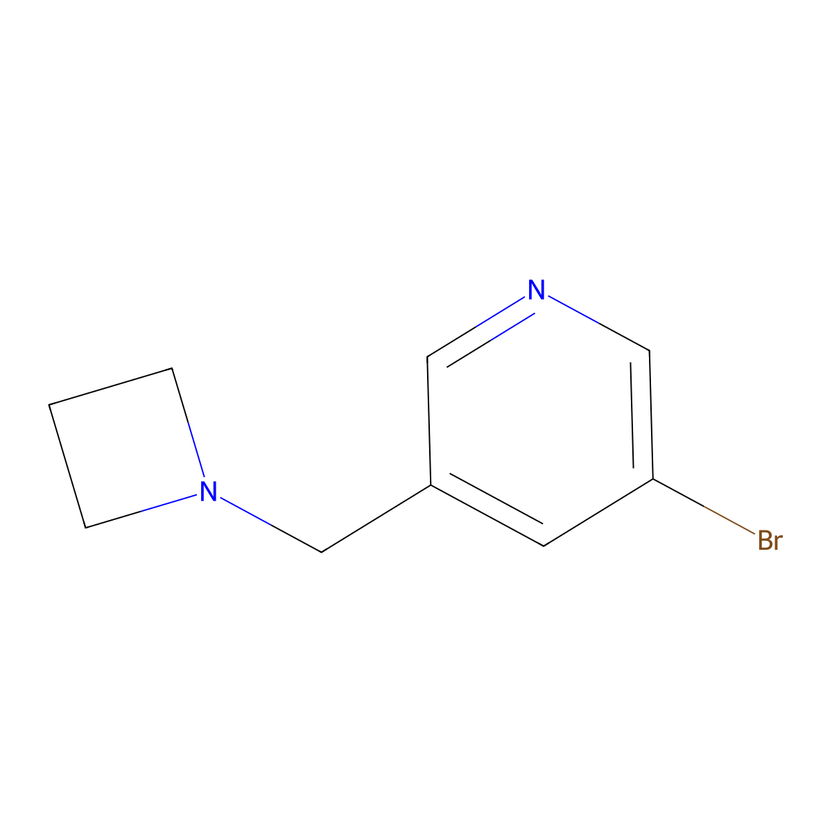 3-[(Azetidin-1-yl)methyl]-5-bromopyridine molecular structure, CAS 1779996-58-5