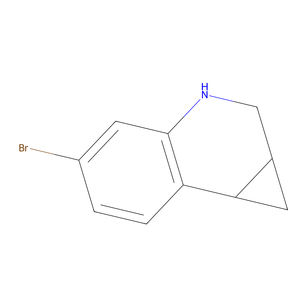 5-Bromo-1a,2,3,7b-tetrahydro-1H-cyclopropa[c]quinoline molecular structure, CAS 1779997-50-0
