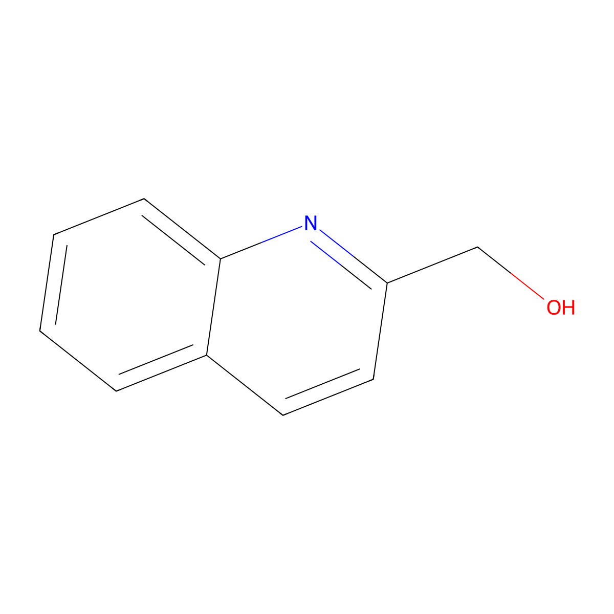 2-Quinolinemethanol molecular structure, CAS 1780-17-2