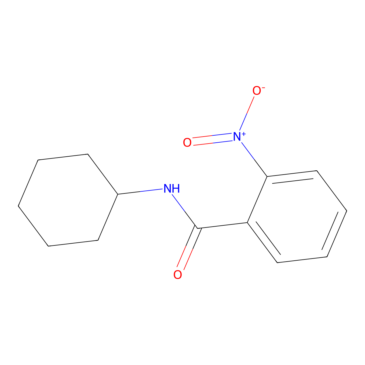 N-Cyclohexyl-2-nitrobenzamide molecular structure, CAS 1780-21-8