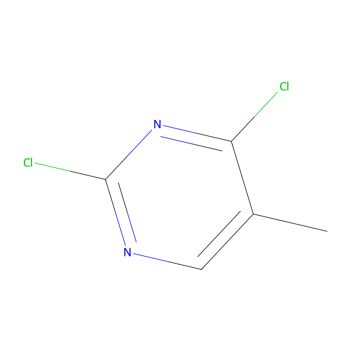 Pyrimidine, 2,4-dichloro-5-methyl- molecular structure, CAS 1780-31-0