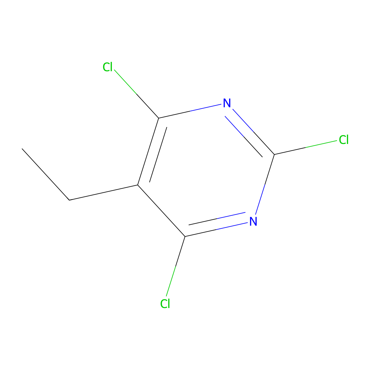 2,4,6-Trichloro-5-ethylpyrimidine molecular structure, CAS 1780-38-7