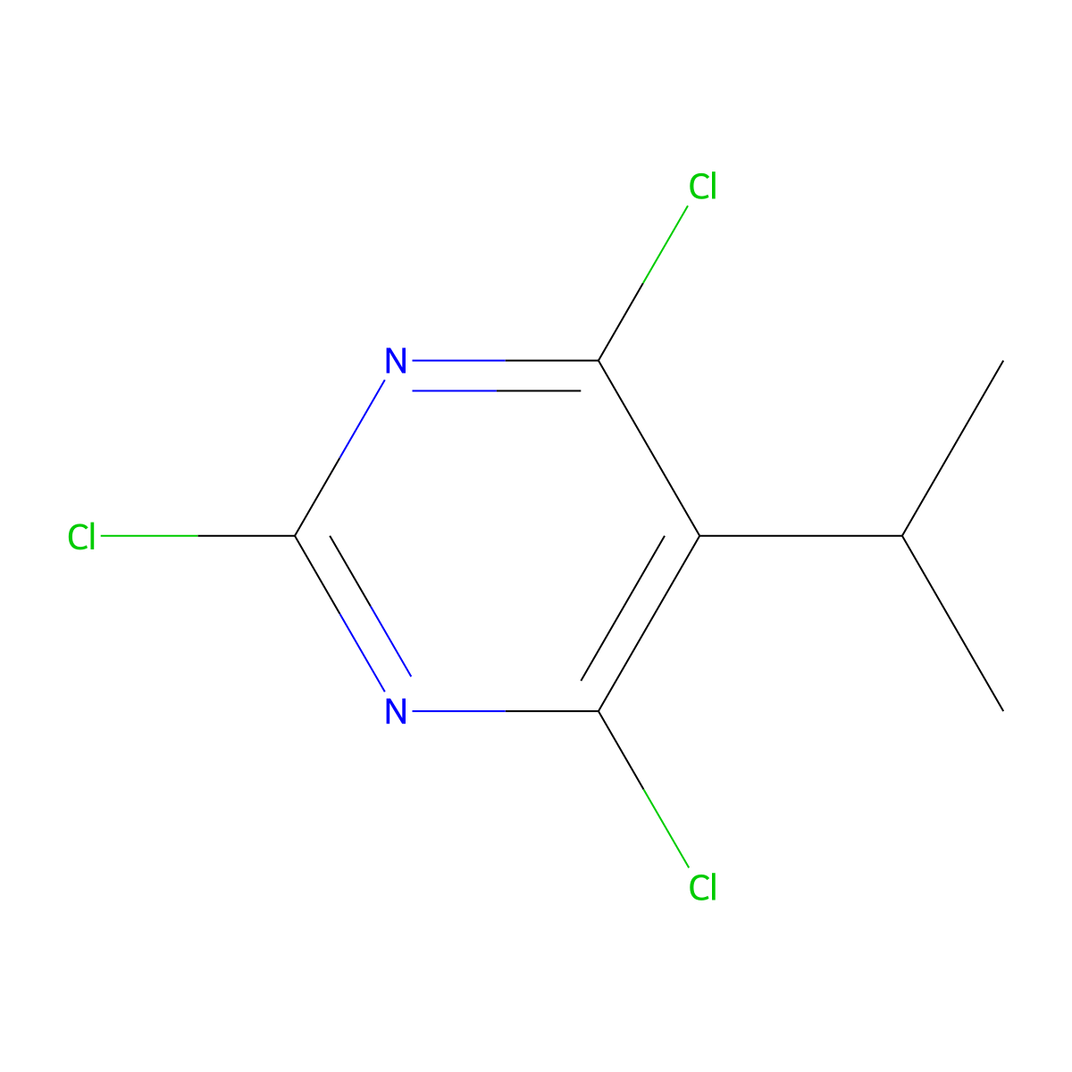 2,4,6-Trichloro-5-isopropylpyrimidine molecular structure, CAS 1780-42-3