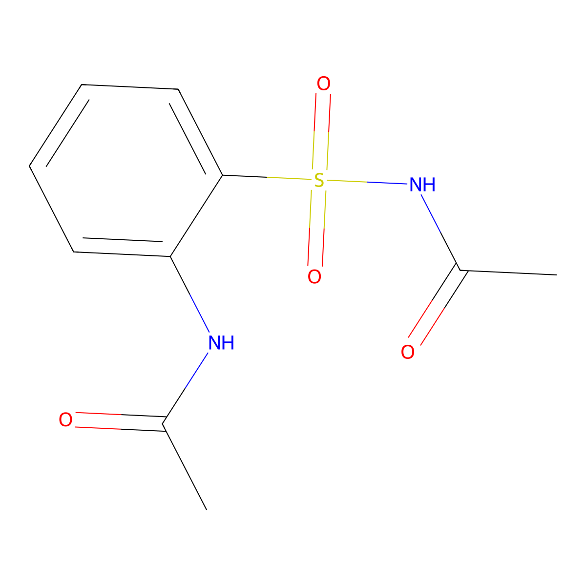 N-[2-(acetylsulfamoyl)phenyl]acetamide molecular structure, CAS 17800-60-1