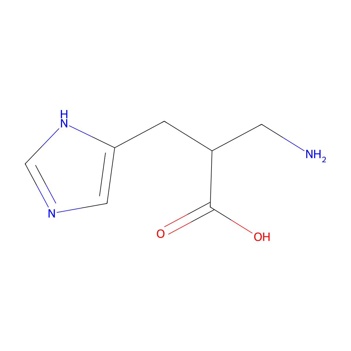 3-amino-2-[(1H-imidazol-5-yl)methyl]propanoic acid molecular structure, CAS 1780001-45-7
