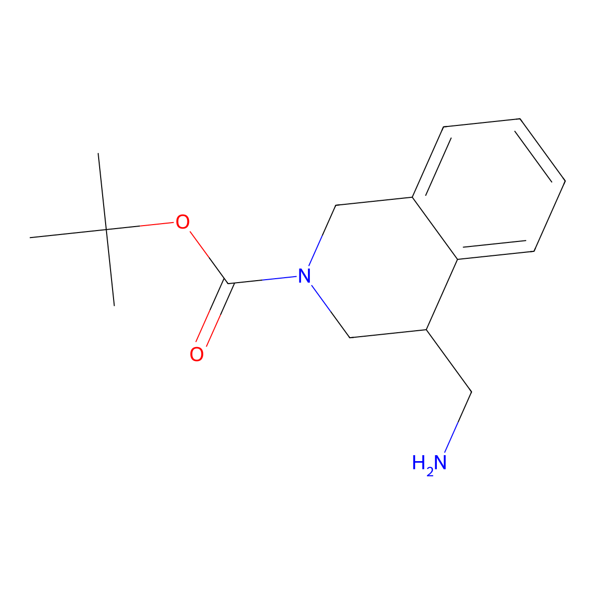 Tert-butyl 4-(aminomethyl)-1,2,3,4-tetrahydroisoquinoline-2-carboxylate molecular structure, CAS 1780001-93-5