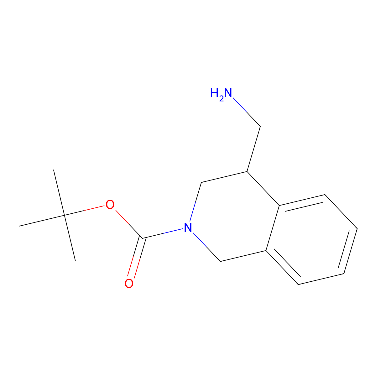 Tert-butyl 4-(aminomethyl)-1,2,3,4-tetrahydroisoquinoline-2-carboxylate molecular structure, CAS 1780001-93-5