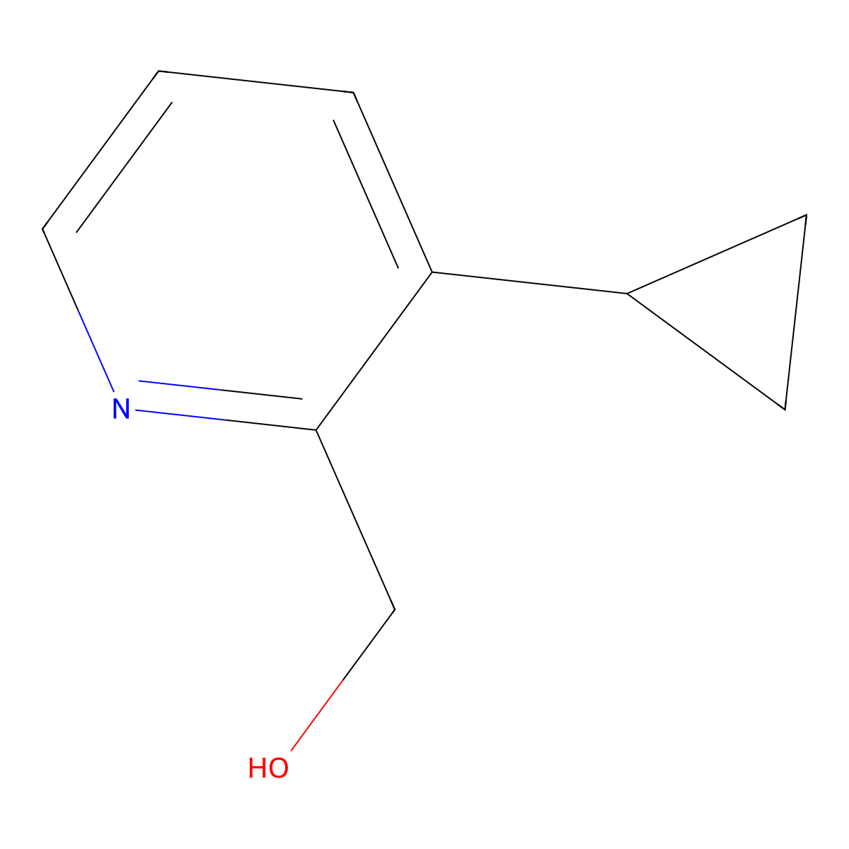 (3-Cyclopropylpyridin-2-yl)methanol molecular structure, CAS 1780025-30-0