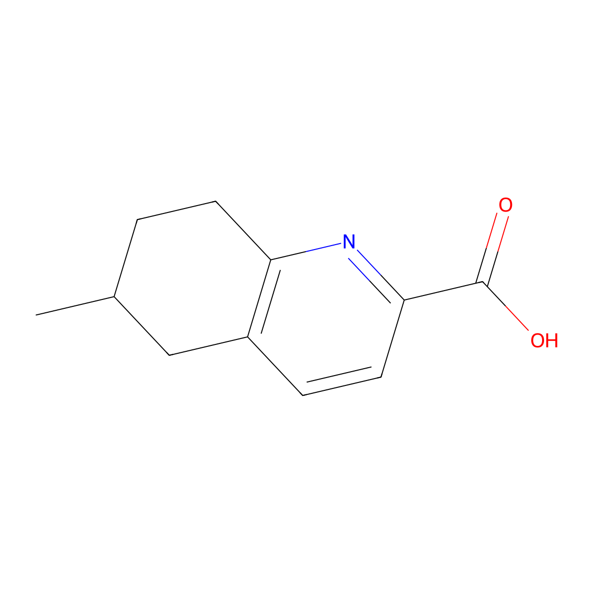 6-Methyl-5,6,7,8-tetrahydroquinoline-2-carboxylic acid molecular structure, CAS 1780025-93-5