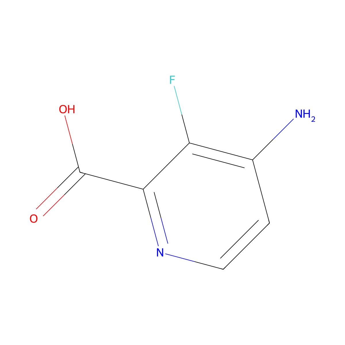 4-Amino-3-fluoropicolinic acid molecular structure, CAS 1780027-89-5