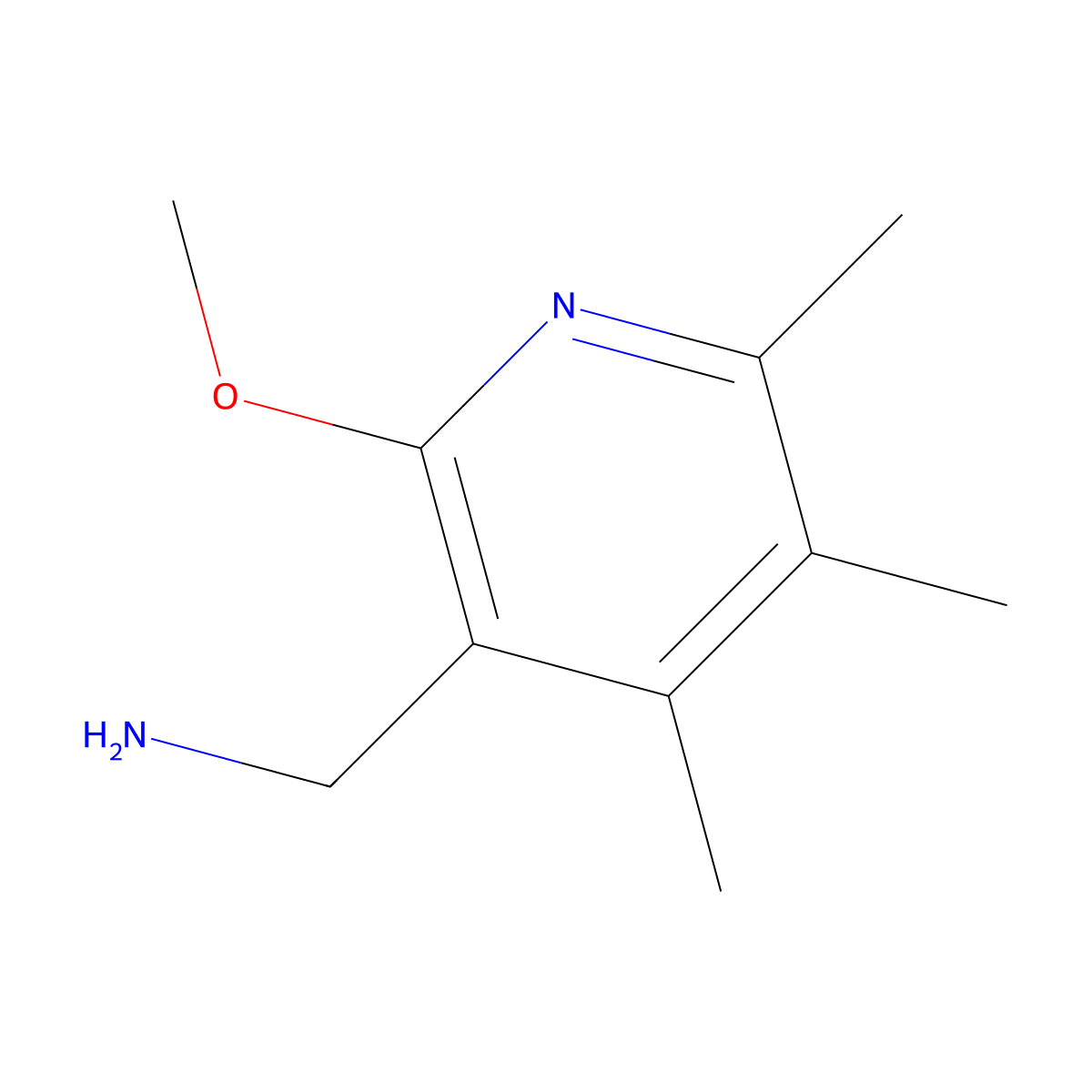 (2-Methoxy-4,5,6-trimethylpyridin-3-yl)methanamine molecular structure, CAS 1780027-94-2