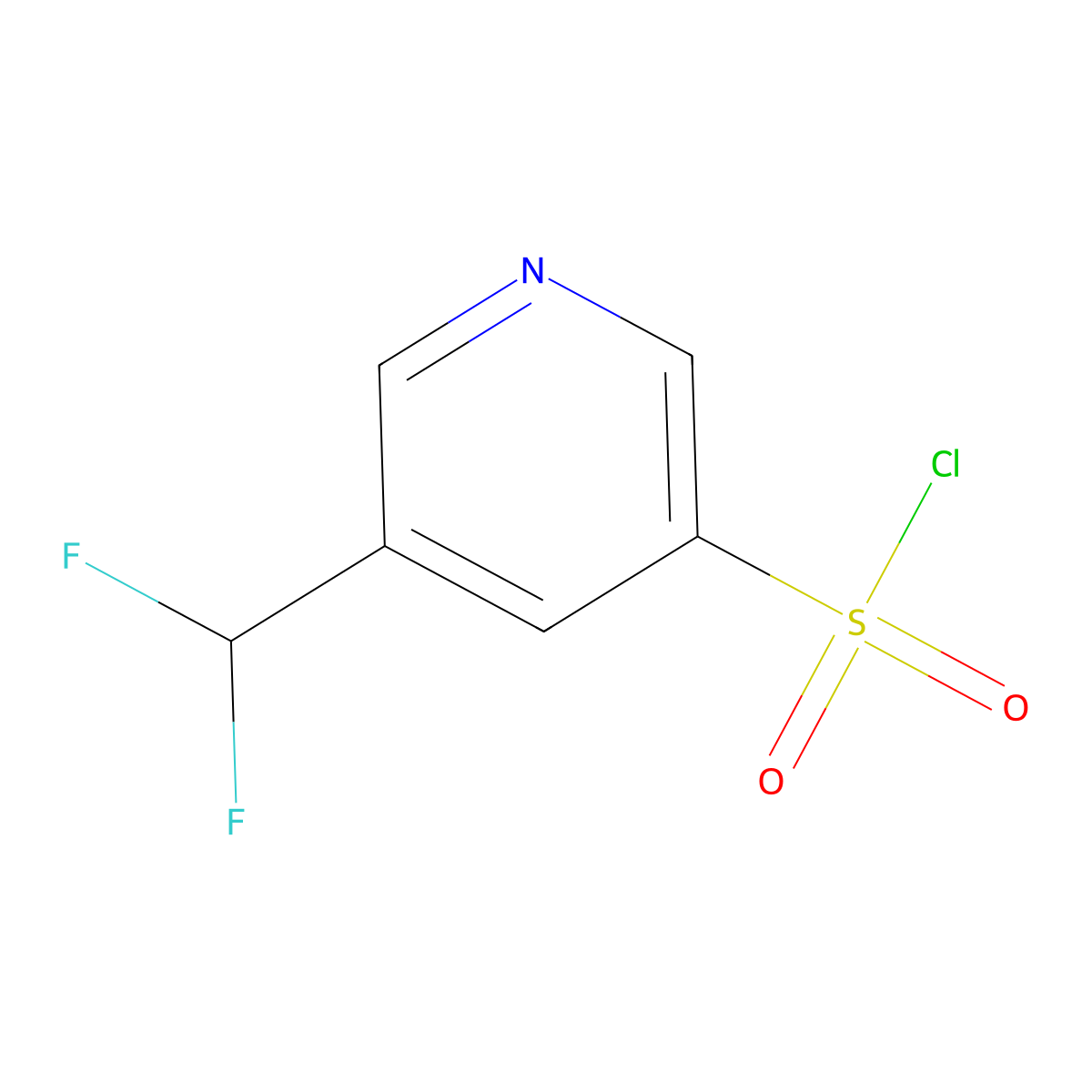 5-(Difluoromethyl)pyridine-3-sulfonyl chloride molecular structure, CAS 1780034-60-7
