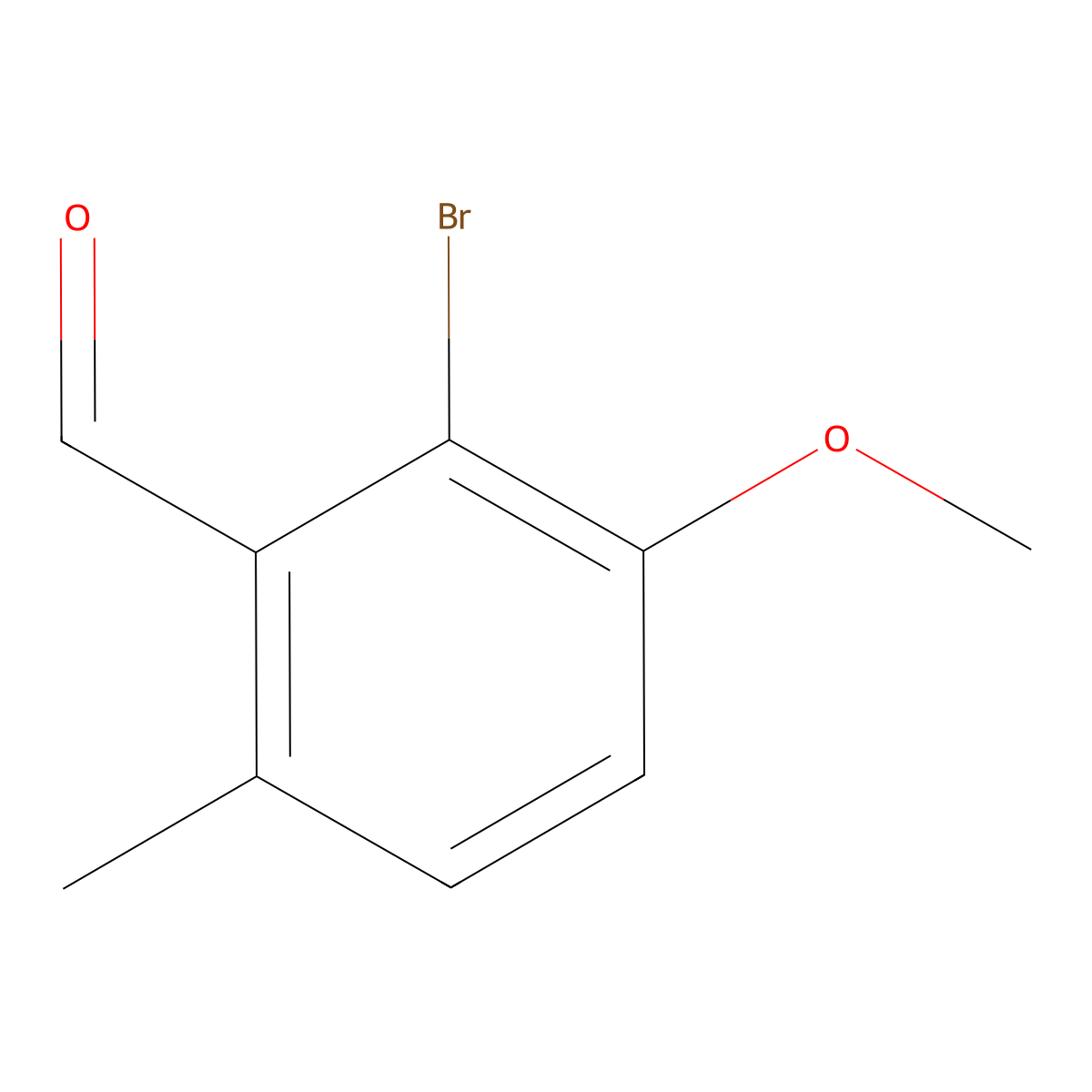 2-Bromo-3-methoxy-6-methylbenzaldehyde molecular structure, CAS 1780038-16-5