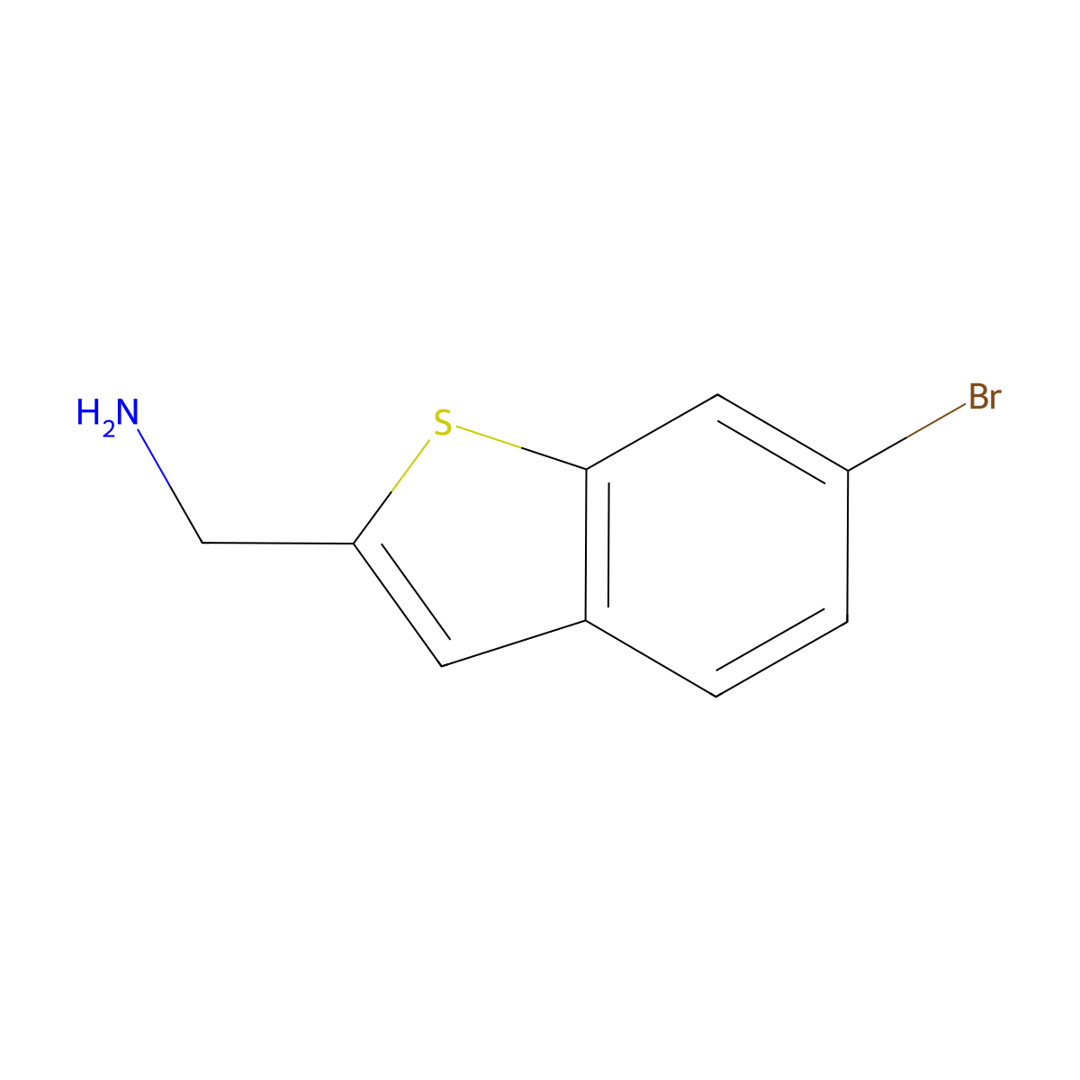 (6-Bromobenzo[b]thiophen-2-yl)methanamine molecular structure, CAS 1780039-50-0