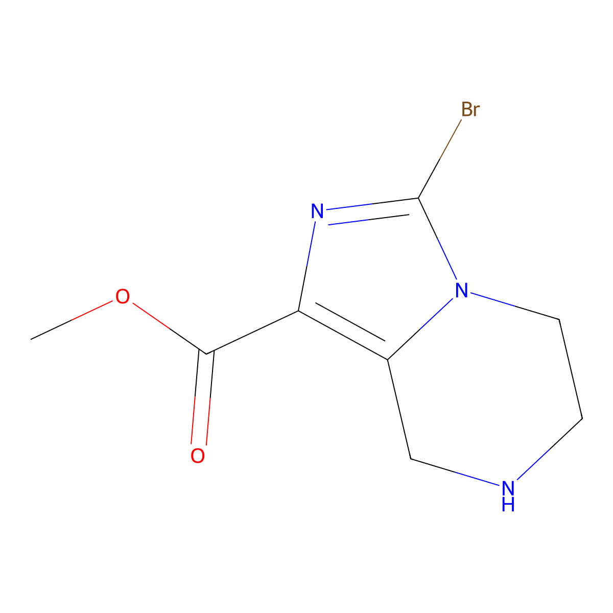 Methyl 3-bromo-5H,6H,7H,8H-imidazo[1,5-A]pyrazine-1-carboxylate molecular structure, CAS 1780042-26-3