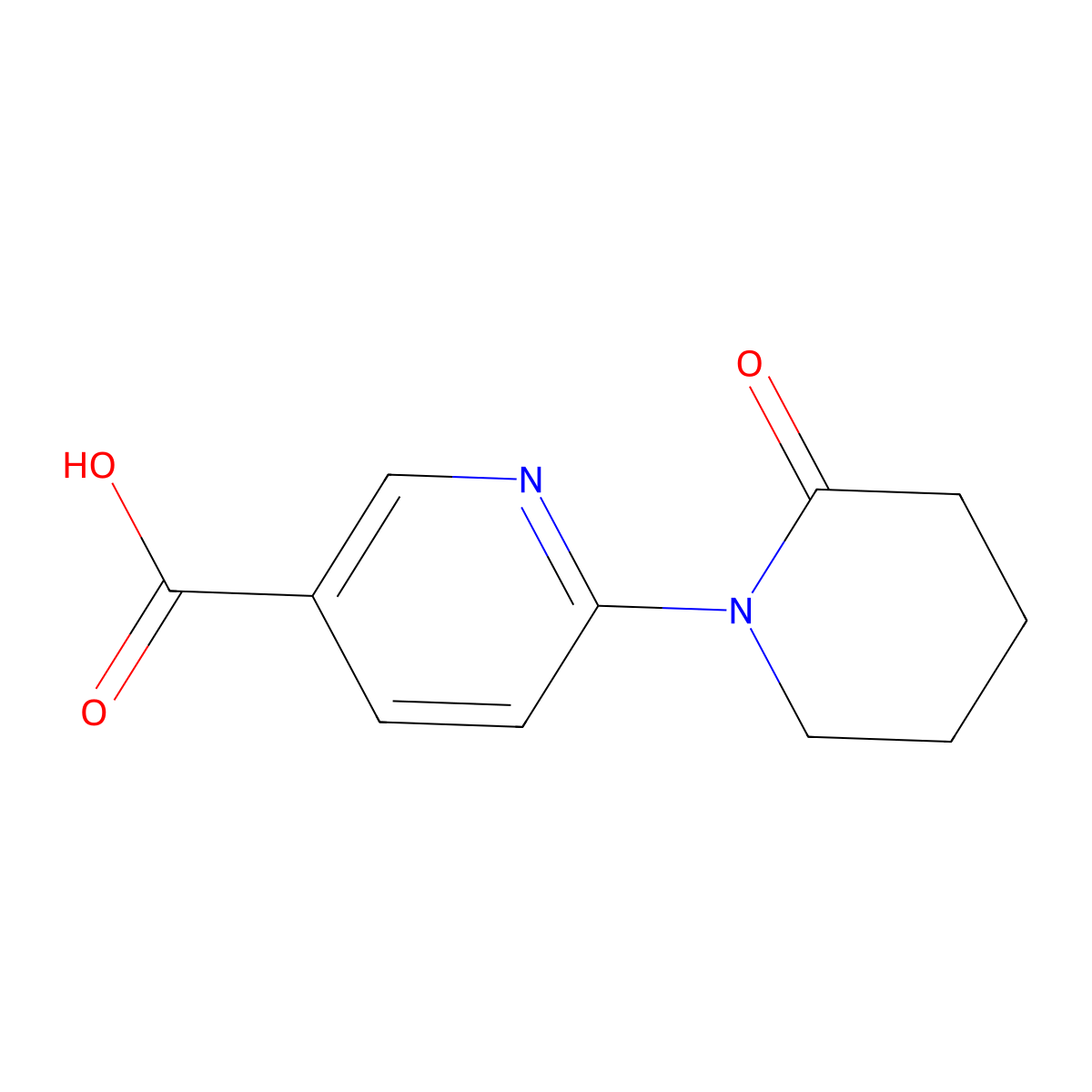 6-(2-Oxopiperidin-1-yl)nicotinic acid molecular structure, CAS 1780043-23-3