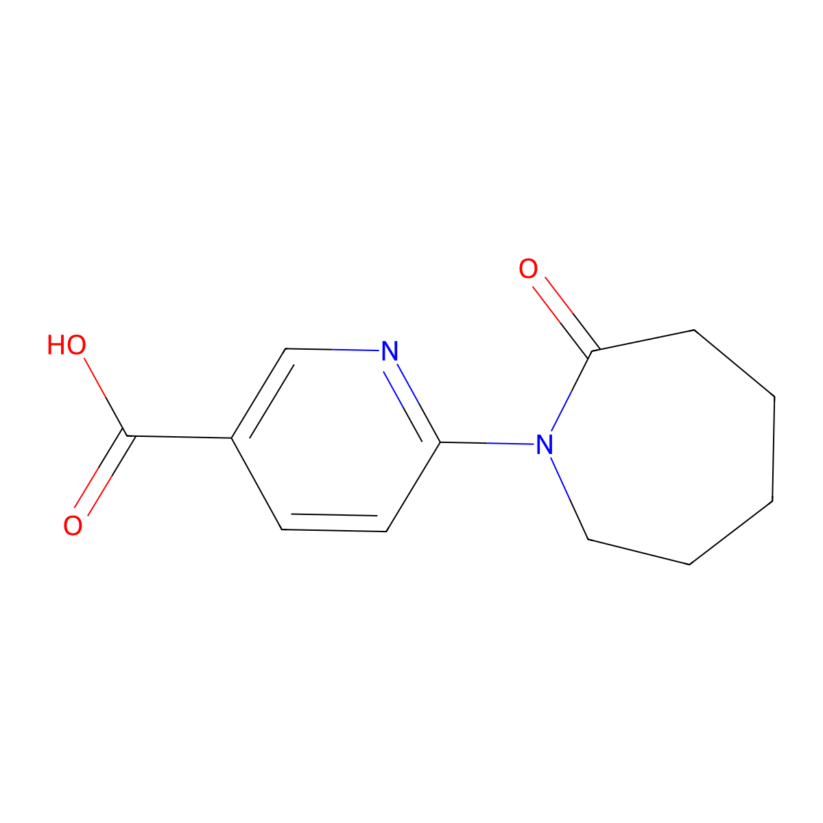 6-(2-Oxoazepan-1-yl)pyridine-3-carboxylic acid molecular structure, CAS 1780043-96-0