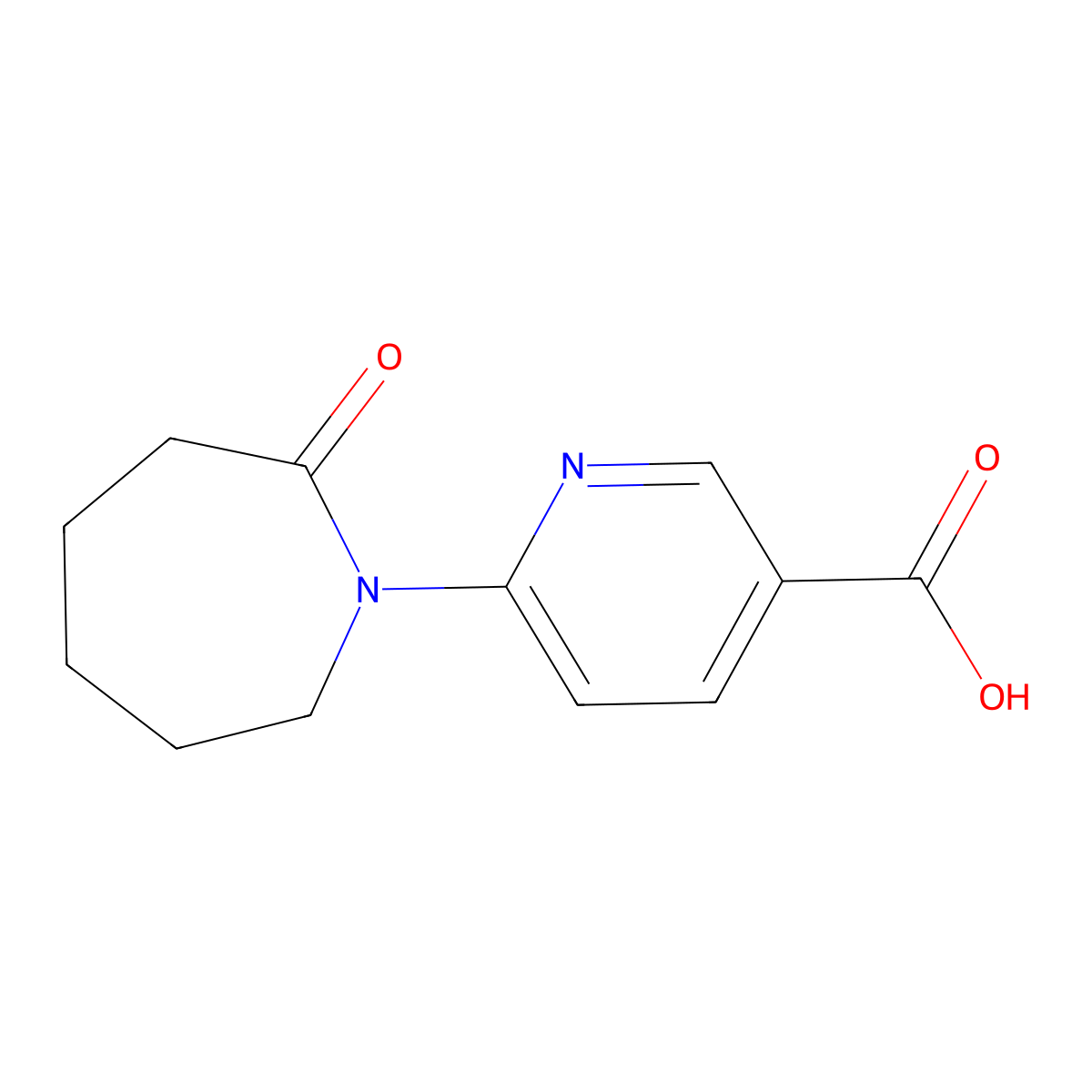 6-(2-Oxoazepan-1-yl)pyridine-3-carboxylic acid molecular structure, CAS 1780043-96-0