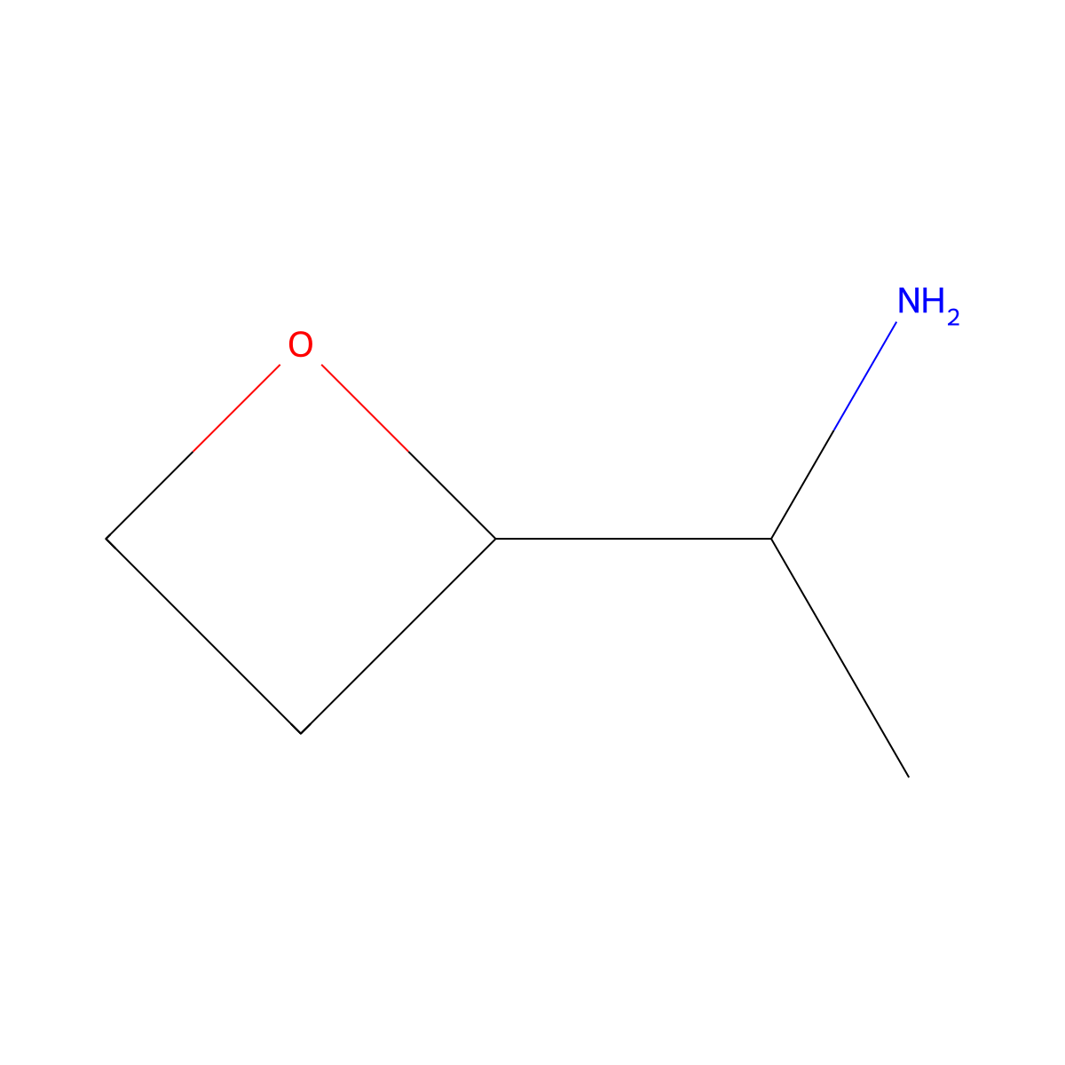 1-(Oxetan-2-yl)ethan-1-amine molecular structure, CAS 1780054-33-2