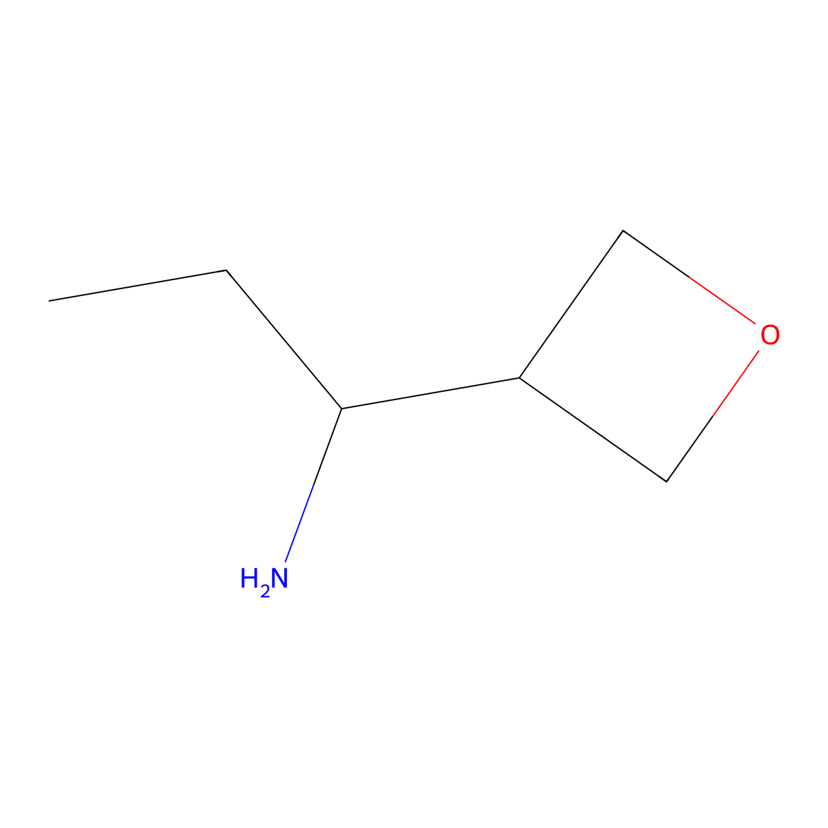 1-(Oxetan-3-yl)propan-1-amine molecular structure, CAS 1780054-53-6