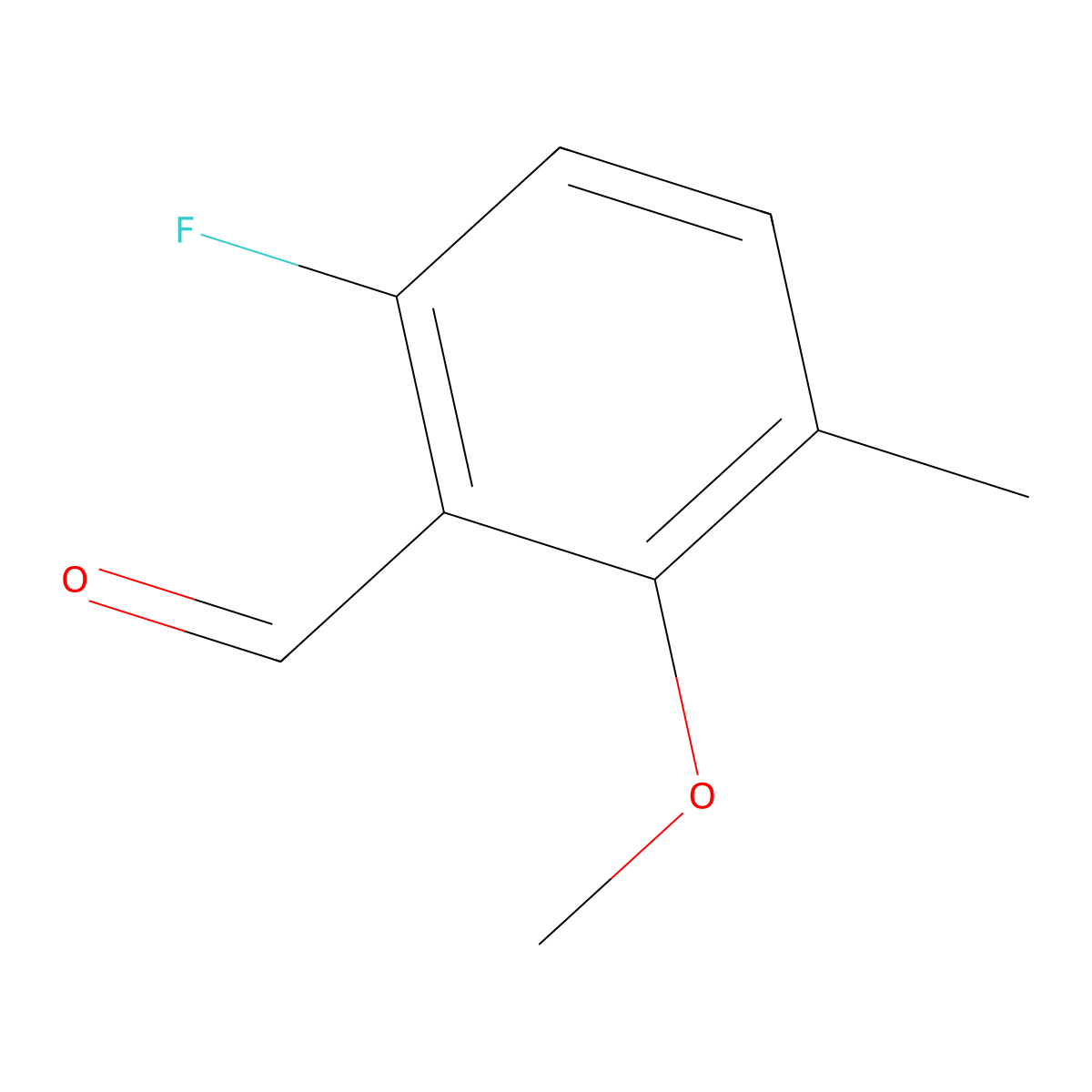 6-Fluoro-2-methoxy-3-methylbenzaldehyde molecular structure, CAS 1780083-66-0