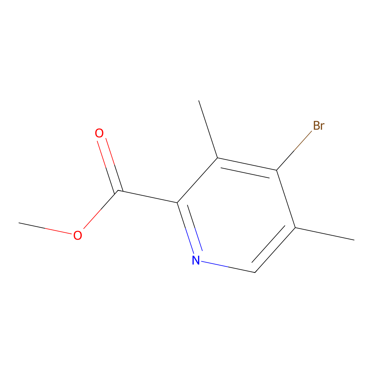 Methyl 4-bromo-3,5-dimethylpyridine-2-carboxylate molecular structure, CAS 1780084-73-2