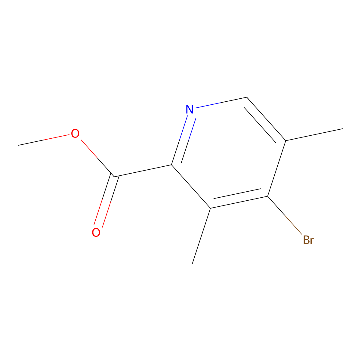 Methyl 4-bromo-3,5-dimethylpyridine-2-carboxylate molecular structure, CAS 1780084-73-2