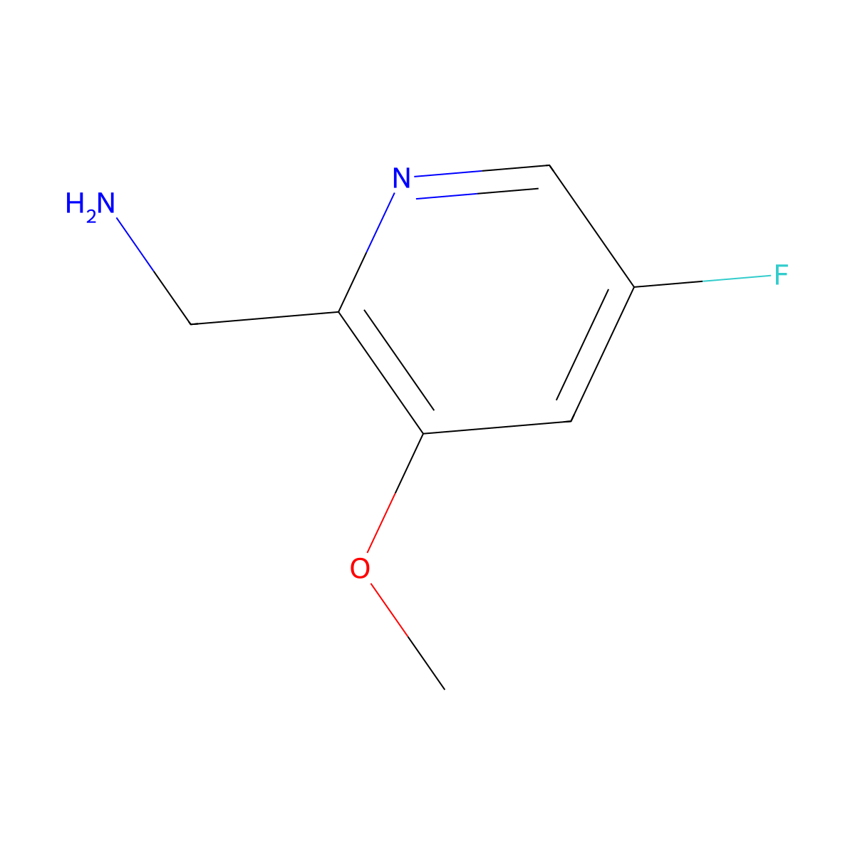 5-Fluoro-3-methoxy-2-pyridinemethanamine molecular structure, CAS 1780084-81-2