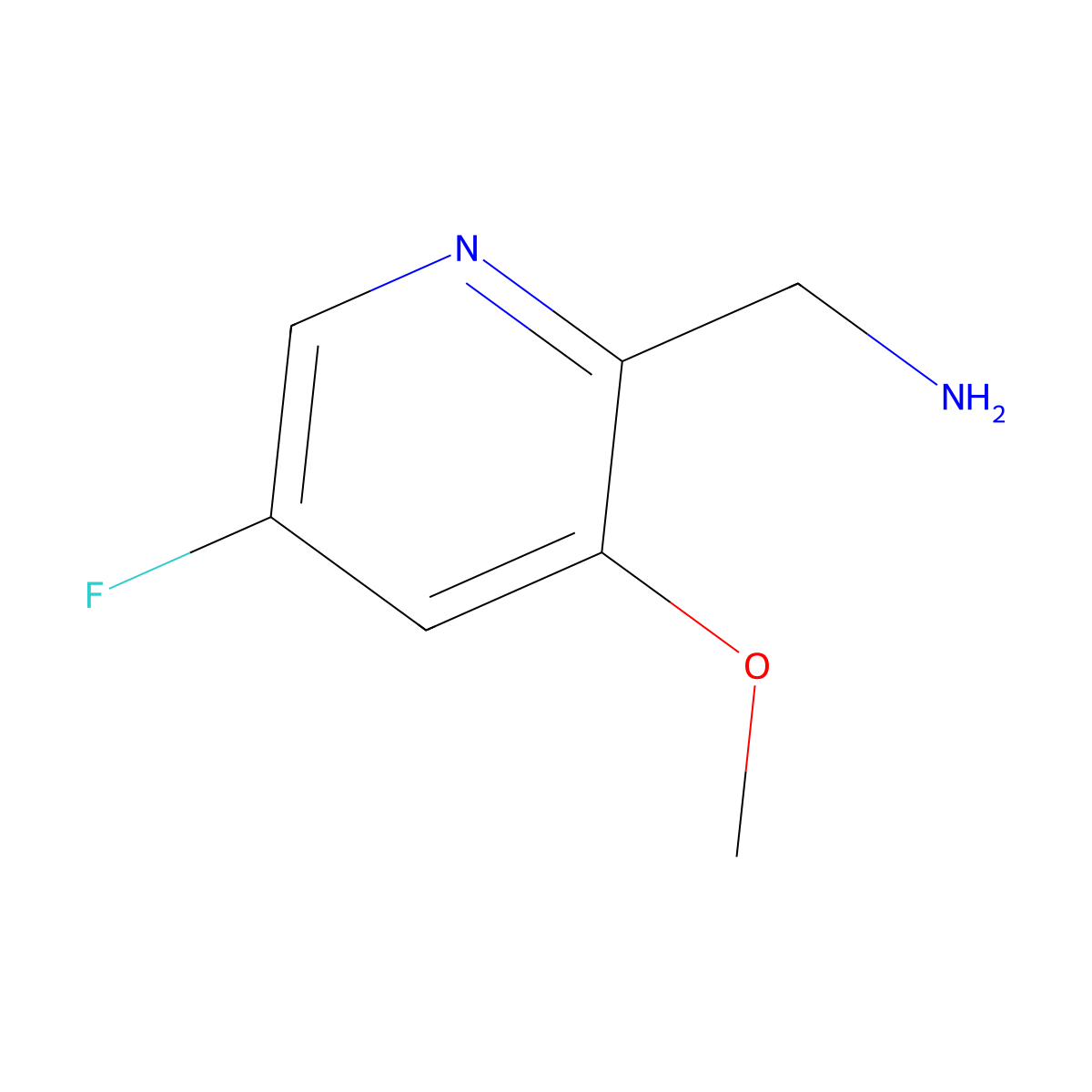 5-Fluoro-3-methoxy-2-pyridinemethanamine molecular structure, CAS 1780084-81-2