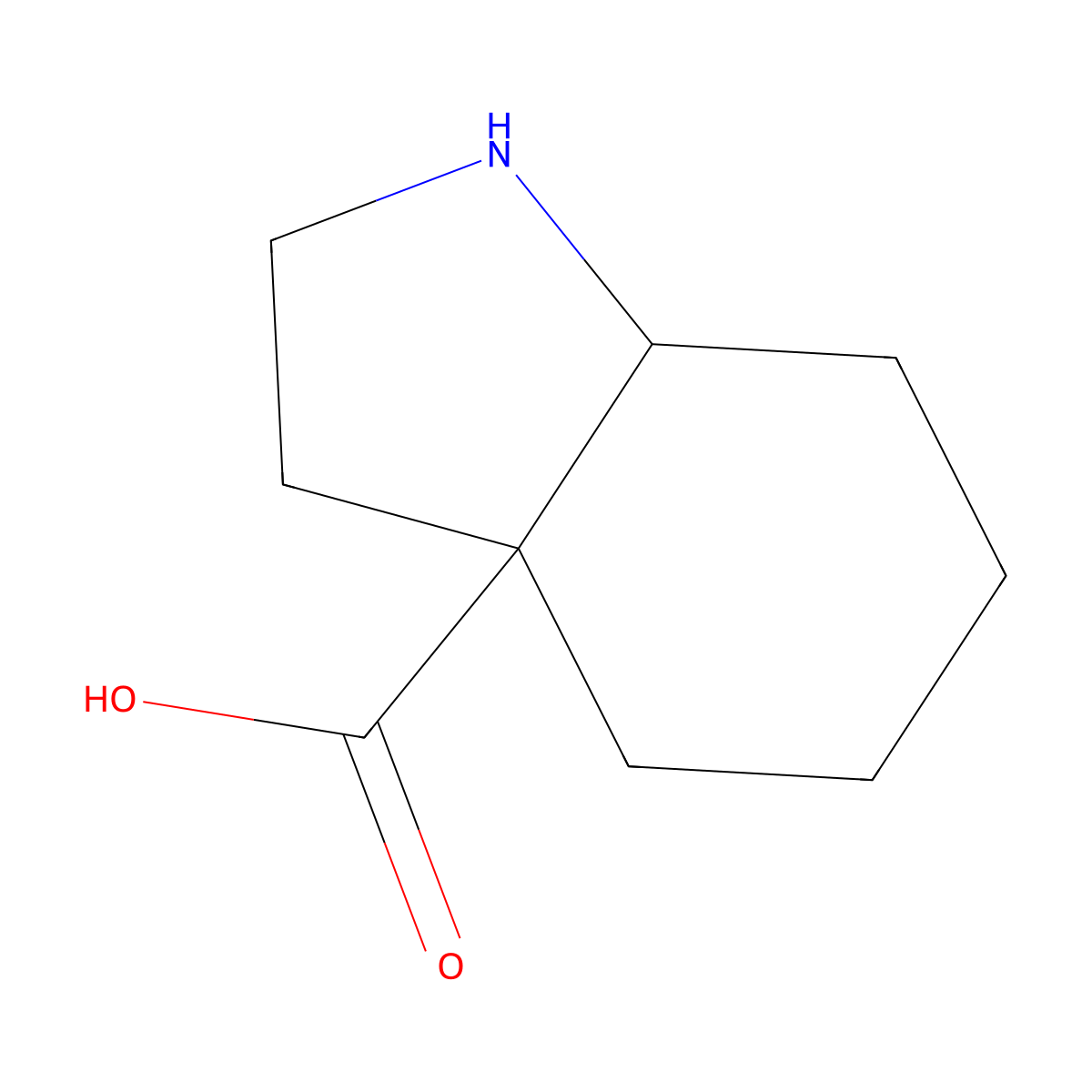 octahydro-1H-indole-3a-carboxylic acid molecular structure, CAS 1780088-31-4