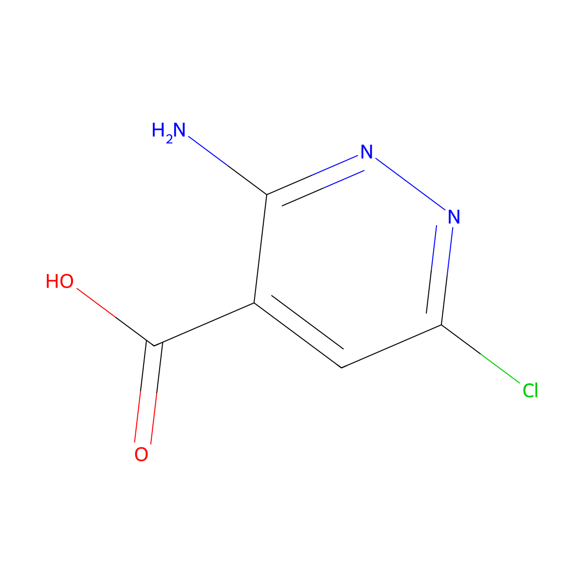 3-Amino-6-chloropyridazine-4-carboxylic acid molecular structure, CAS 1780089-06-6