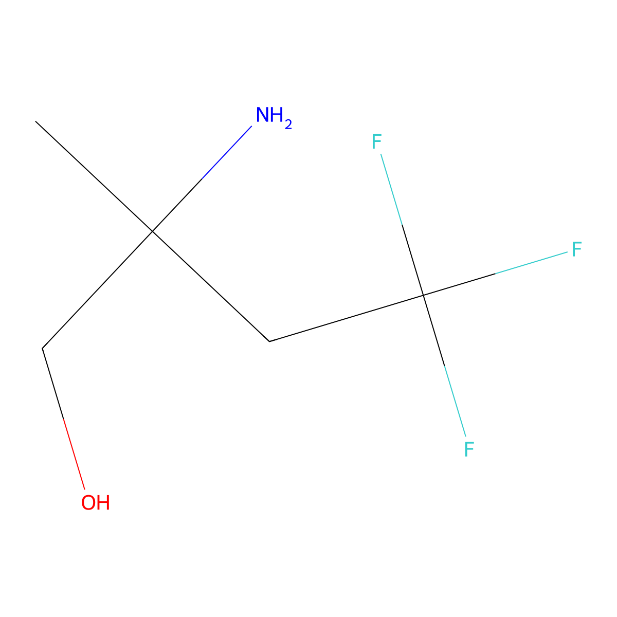 2-Amino-4,4,4-trifluoro-2-methylbutan-1-ol molecular structure, CAS 1780094-58-7