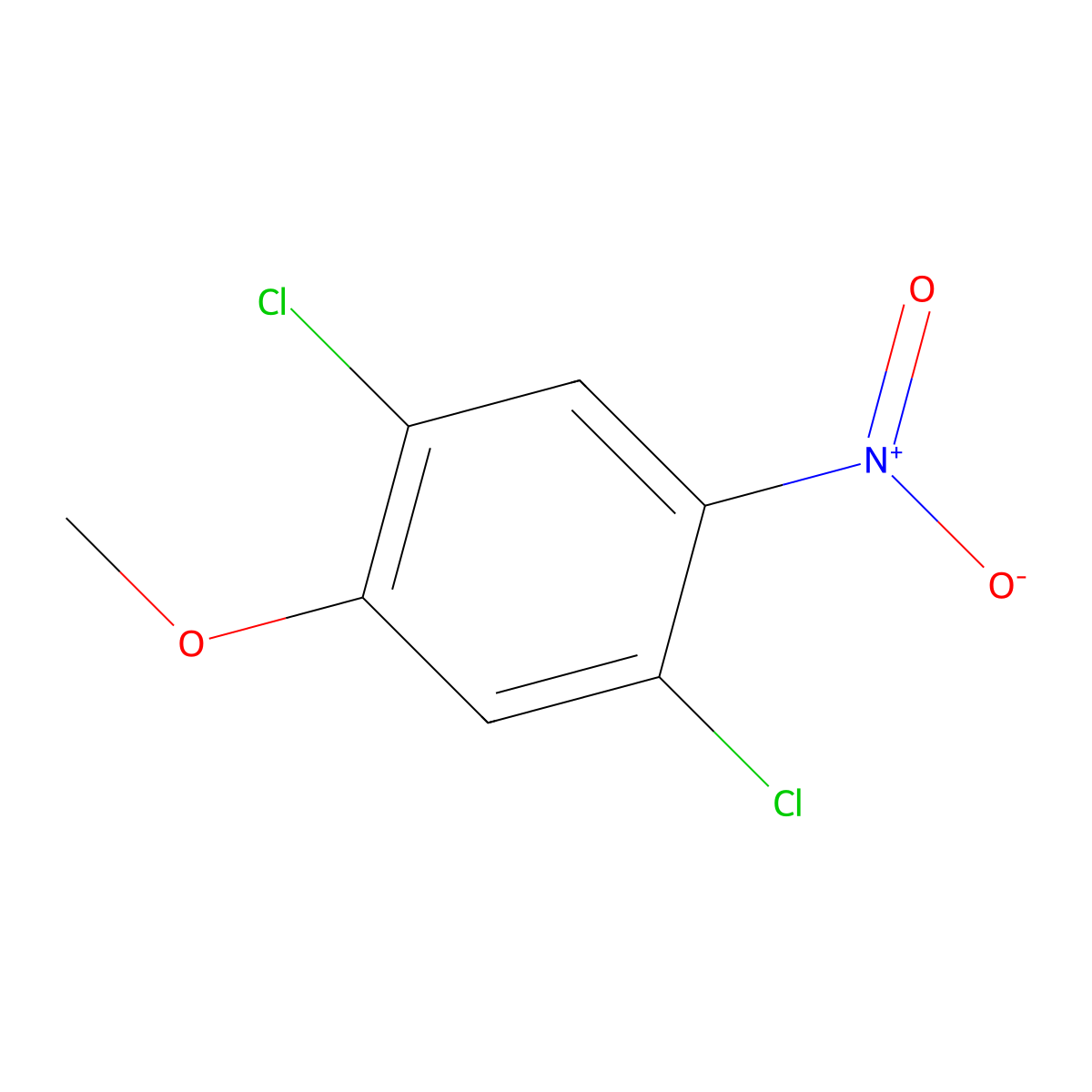 1,4-Dichloro-2-methoxy-5-nitrobenzene molecular structure, CAS 17801-99-9