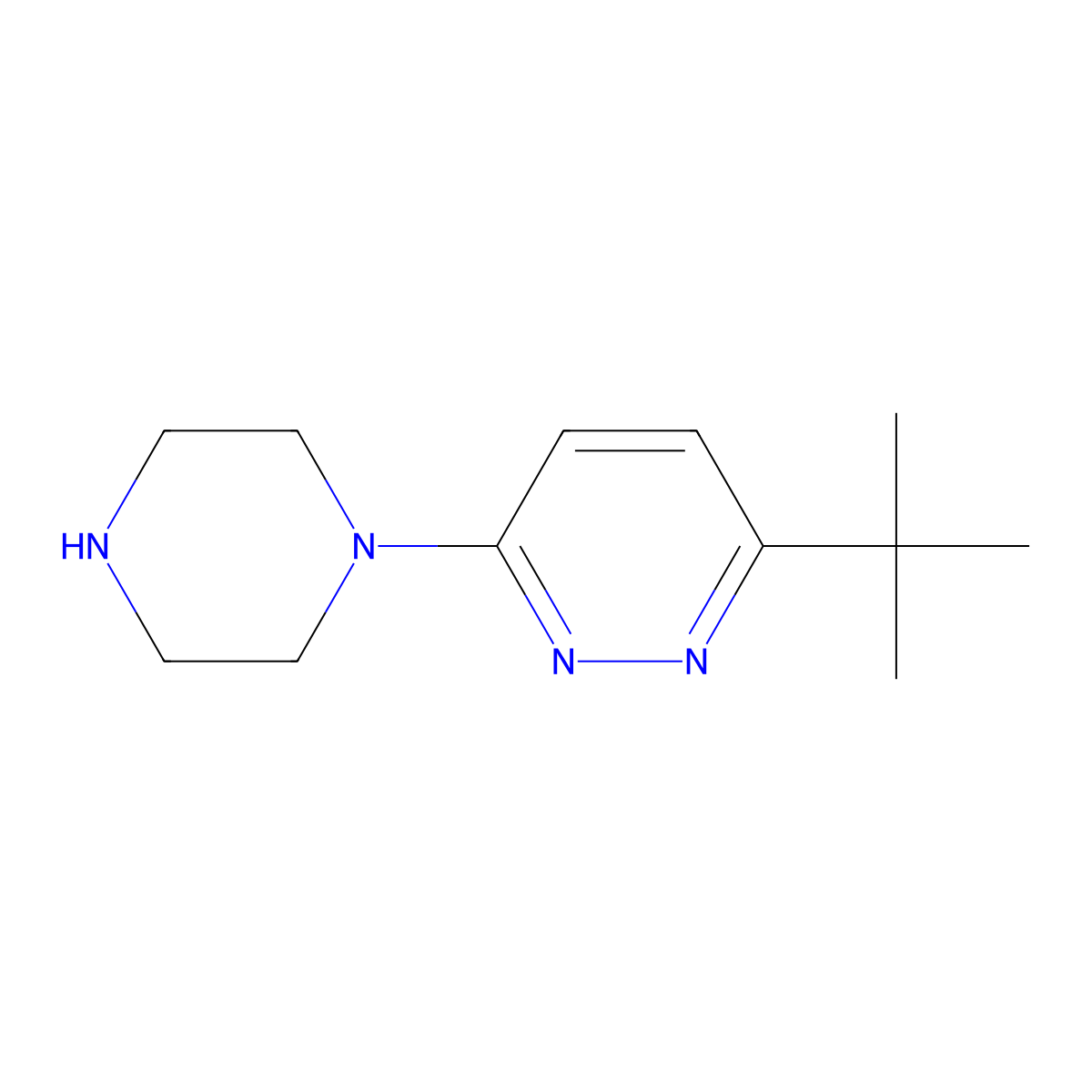 3-(Tert-butyl)-6-(piperazin-1-yl)pyridazine molecular structure, CAS 1780124-05-1