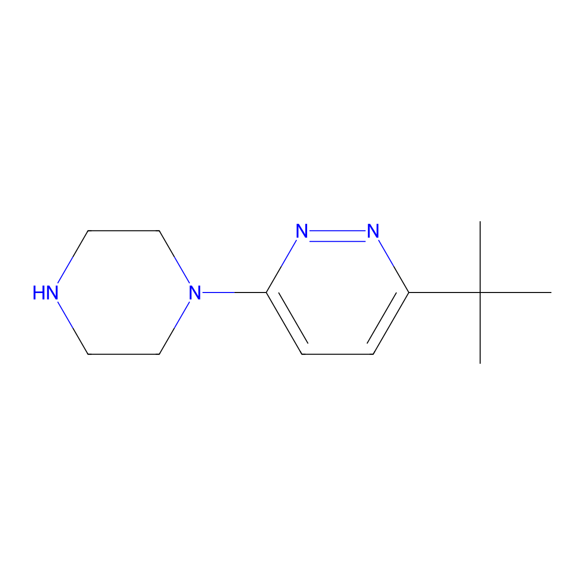 3-(Tert-butyl)-6-(piperazin-1-yl)pyridazine molecular structure, CAS 1780124-05-1