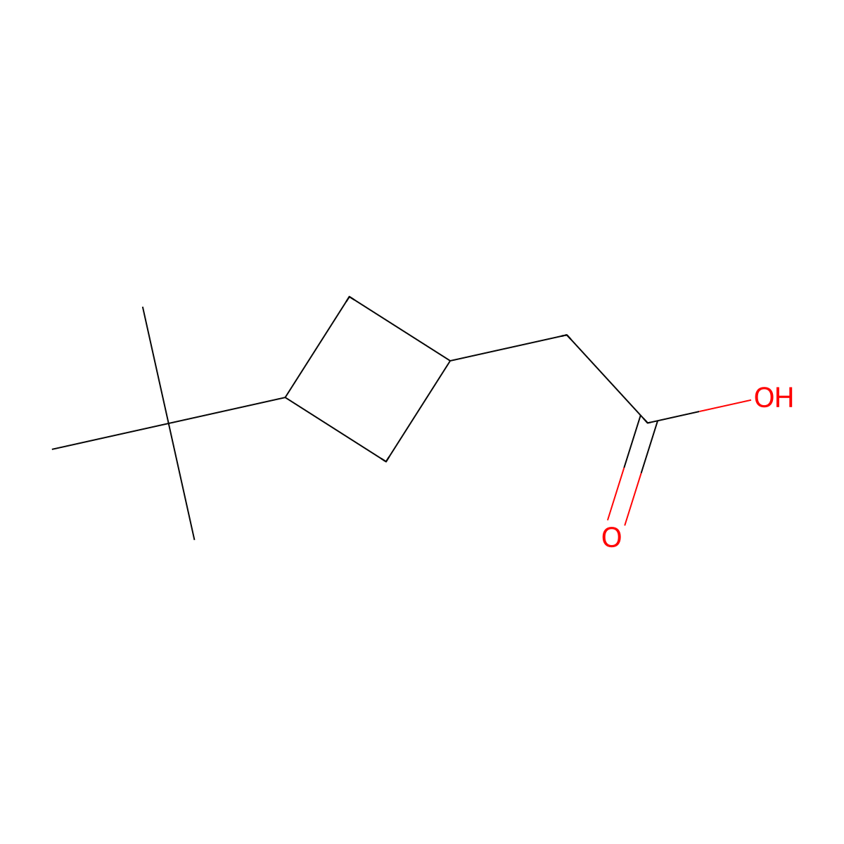 2-(3-Tert-butylcyclobutyl)acetic acid molecular structure, CAS 1780125-35-0