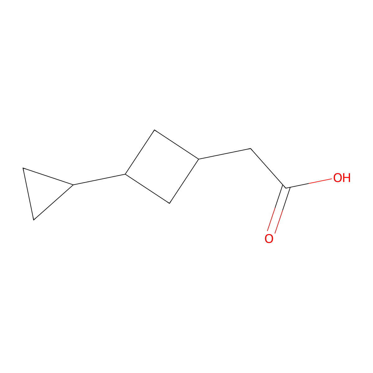 2-(3-Cyclopropylcyclobutyl)acetic acid molecular structure, CAS 1780125-40-7