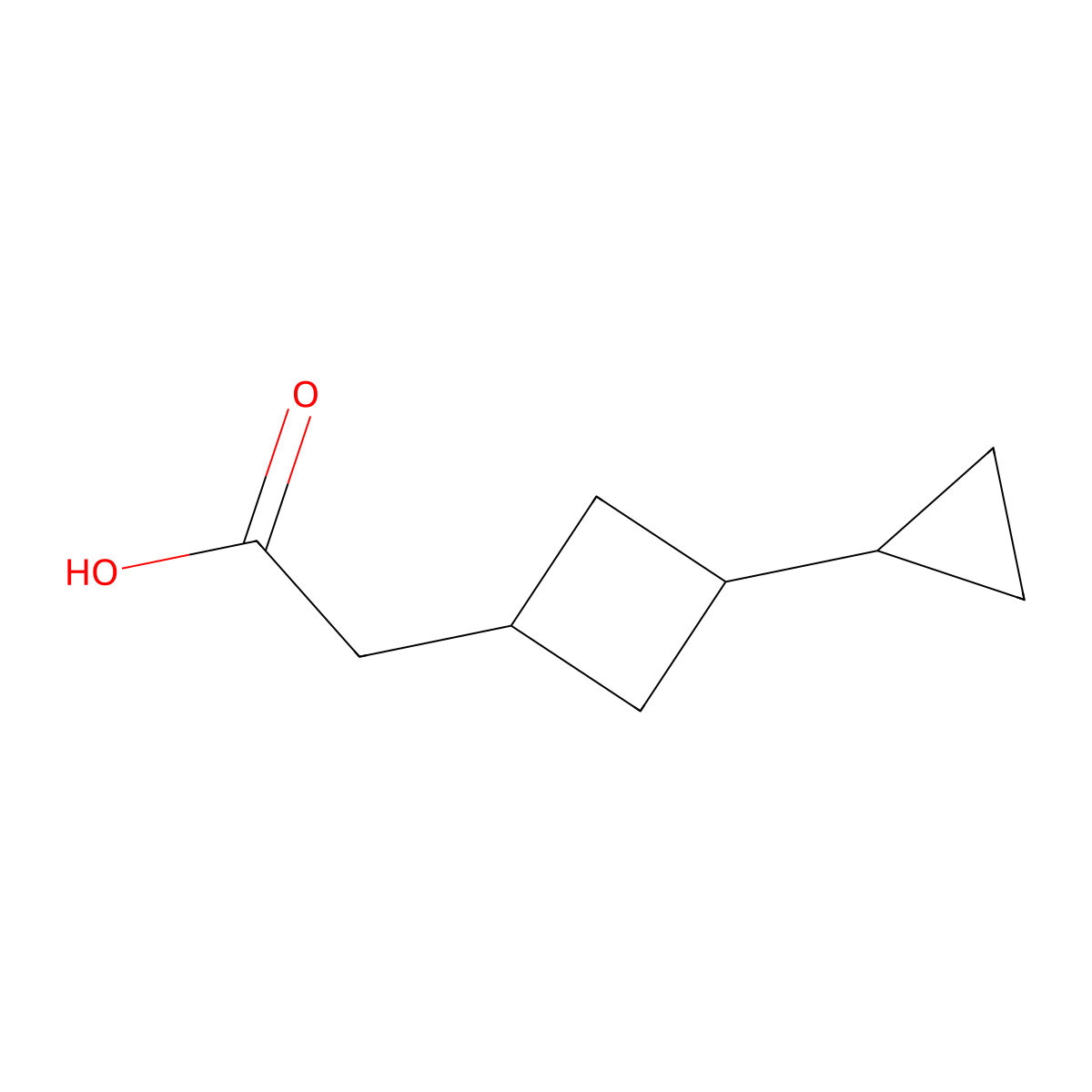 2-(3-Cyclopropylcyclobutyl)acetic acid molecular structure, CAS 1780125-40-7