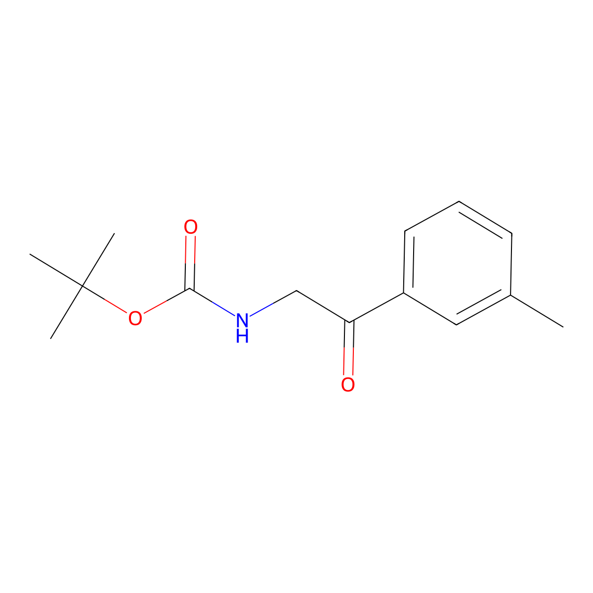 tert-butyl N-[2-(3-methylphenyl)-2-oxoethyl]carbamate molecular structure, CAS 1780131-65-8