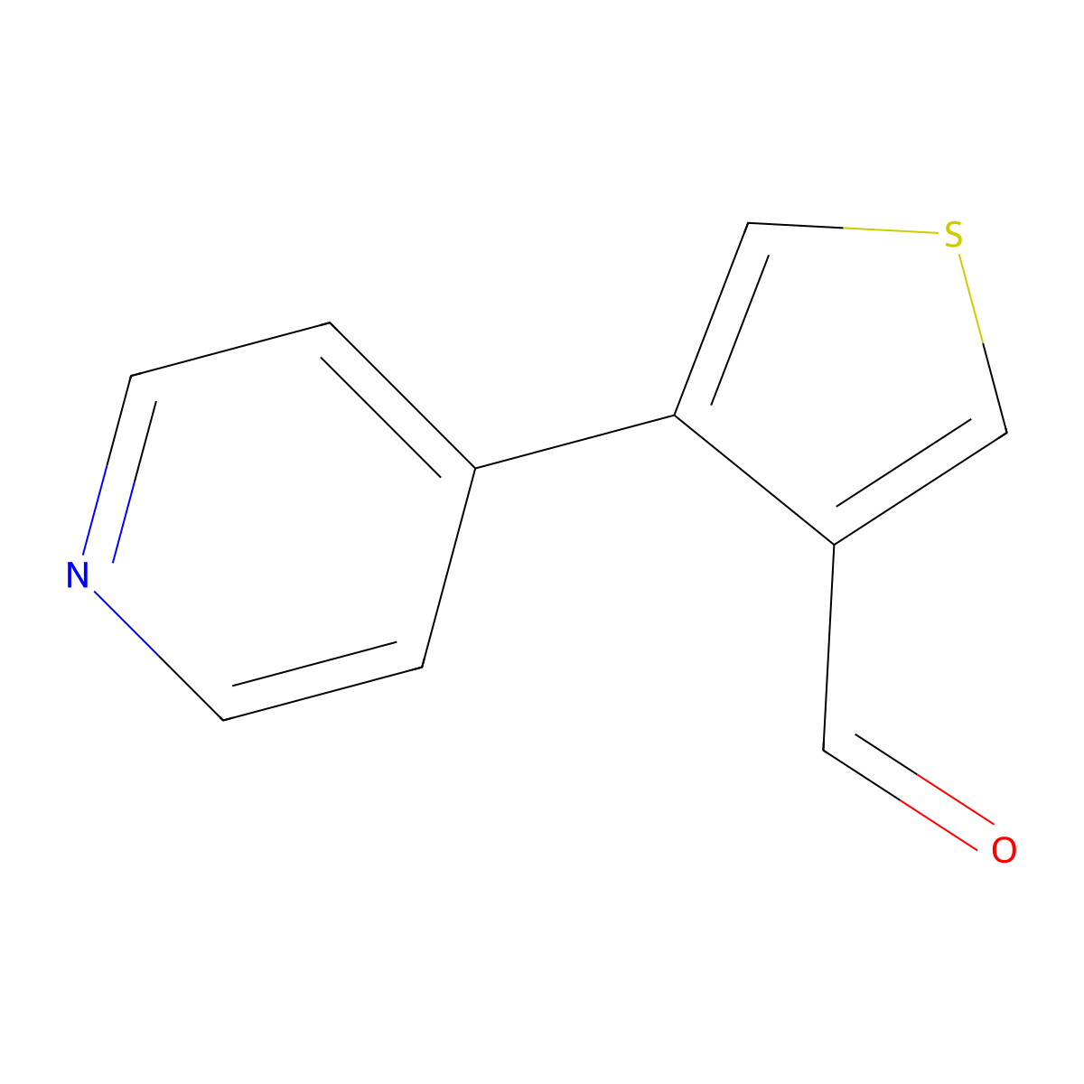 4-(Pyridin-4-yl)thiophene-3-carbaldehyde molecular structure, CAS 1780140-15-9