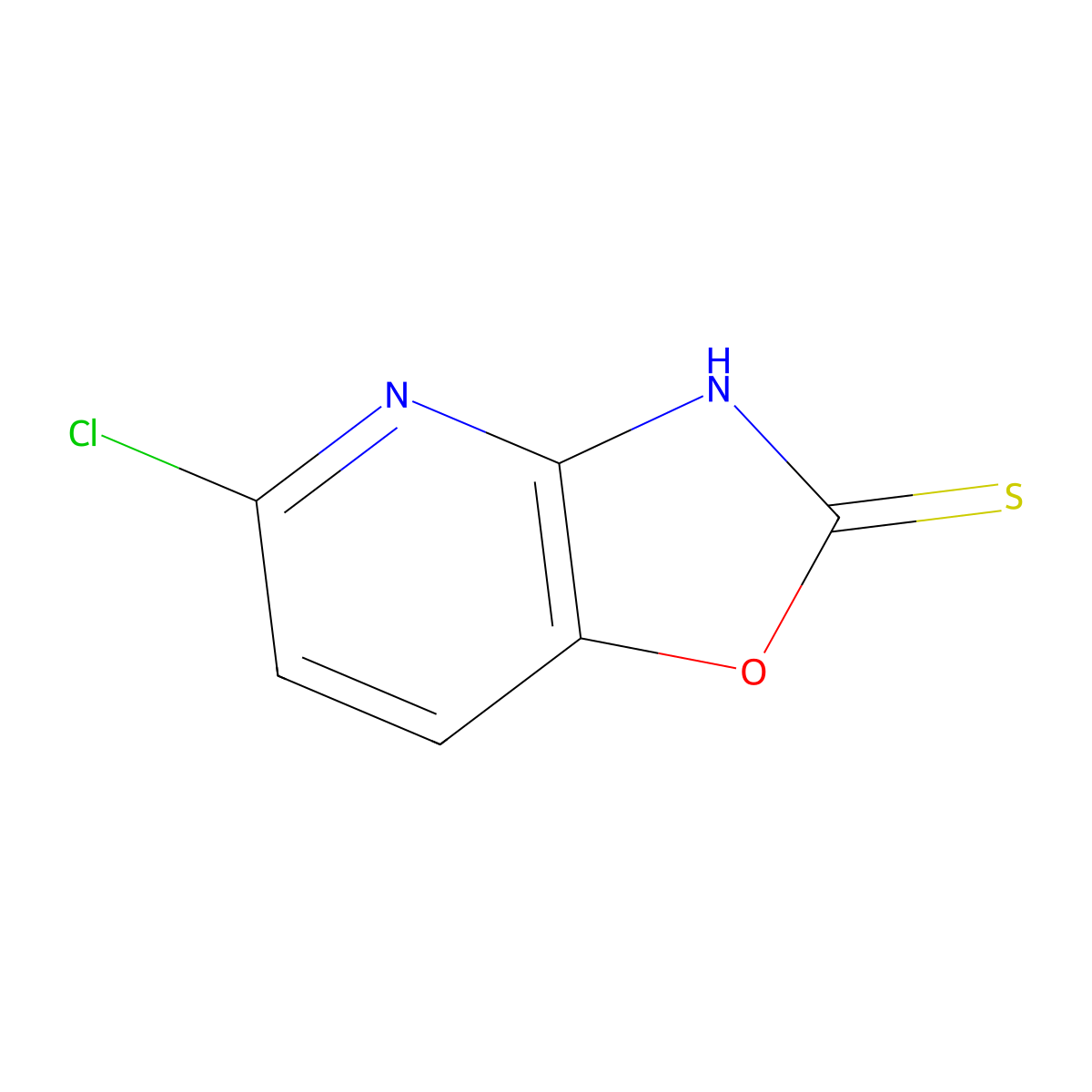 5-chlorooxazolo[4,5-b]pyridine-2(3H)-thione molecular structure, CAS 1780141-80-1