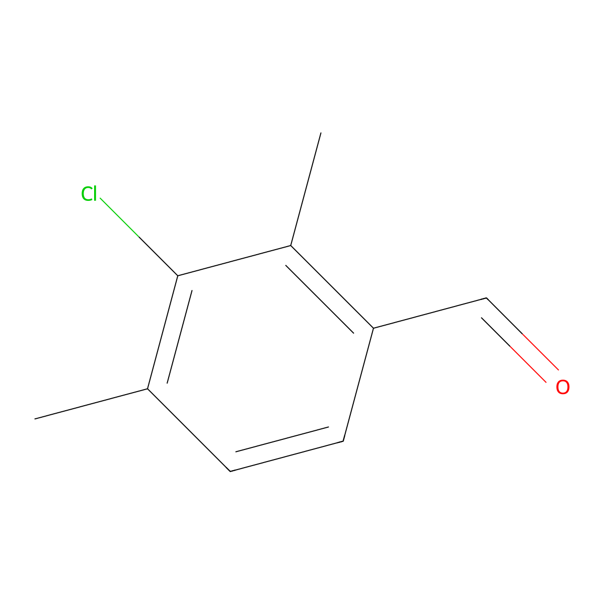 3-Chloro-2,4-dimethylbenzaldehyde molecular structure, CAS 1780147-41-2